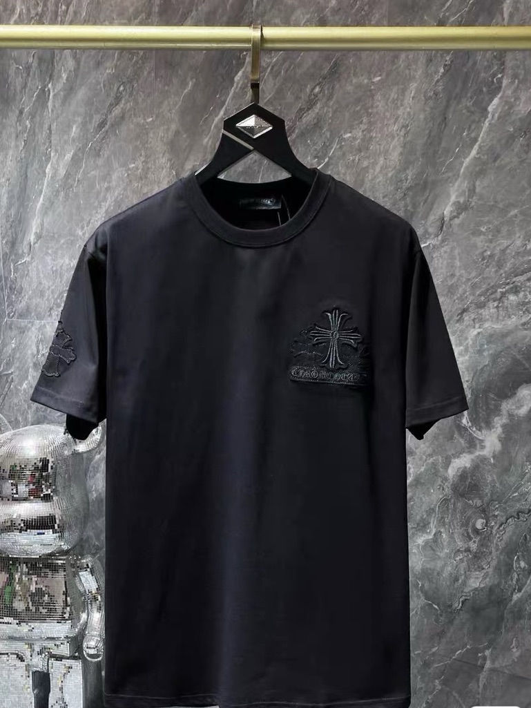 Chrome Hearts Embroidered Cross Crewneck T-Shirt - Unbranded
